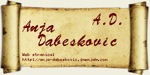 Anja Dabesković vizit kartica